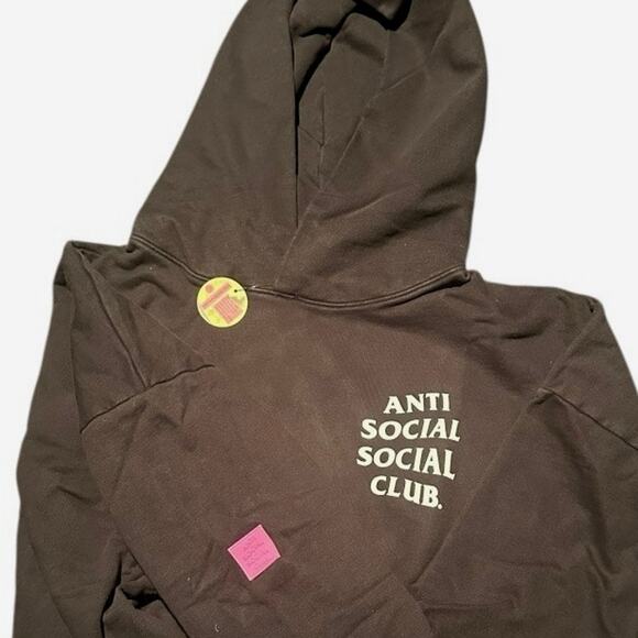 NWT Designer Anti Social Social Club Black Pull-over Hoodie Size M Unisex Design - Picture 1 of 8